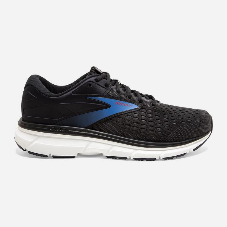 Brooks Dyad 11 Israel - Men's Road Running Shoes - Black/Ebony/grey Charcoal/Blue (69304-UBKZ)